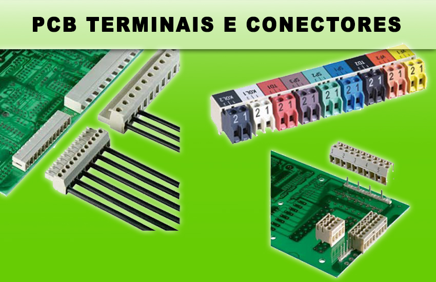 PCB terminais e conectores